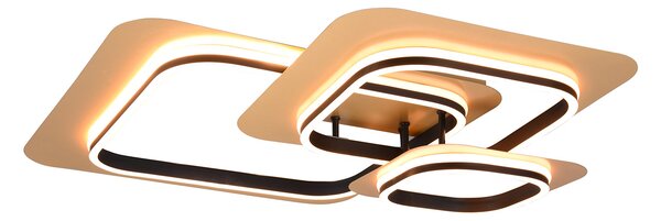 Applique da Interno a LED in Metallo Nero e Oro