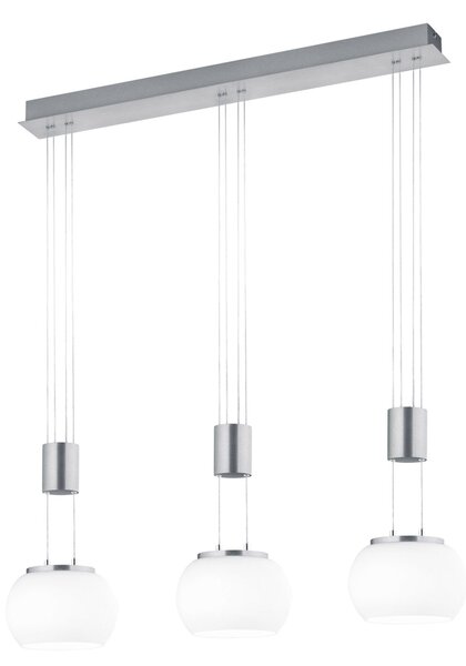 Lampada a Sospensione da Interno a LED in Alluminio Nichel Satinato