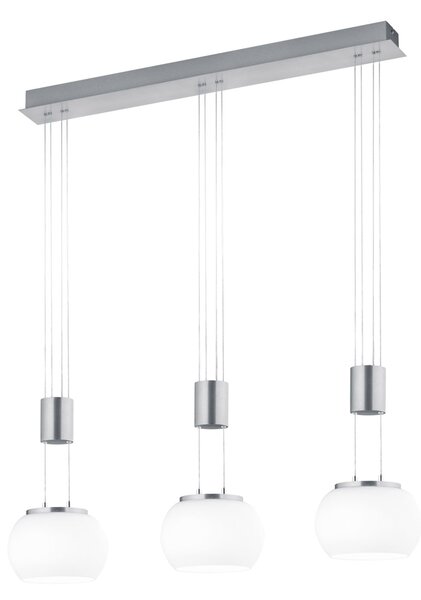 Lampada a Sospensione da Interno a LED in Alluminio Nichel Satinato