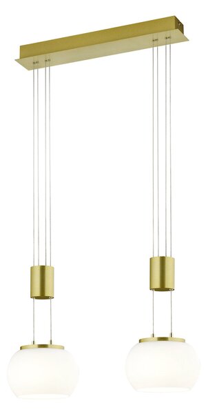Lampada a Sospensione da Interno a LED in Alluminio Ottone Opaco