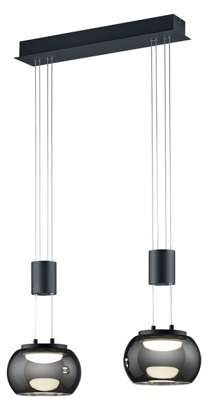 Lampada a Sospensione da Interno a LED in Alluminio Nero Opaco