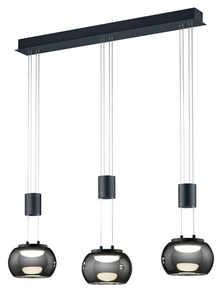 Lampada a Sospensione da Interno a LED in Alluminio Nero Opaco