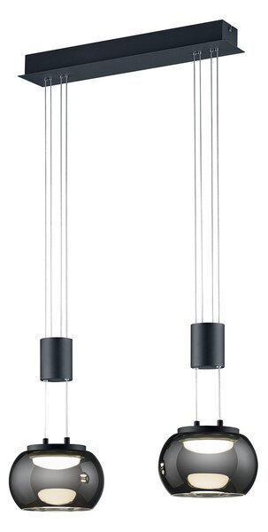 Lampada a Sospensione da Interno a LED in Alluminio Nero Opaco