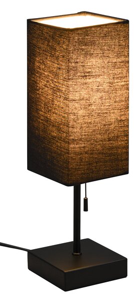 Lampada da Tavolo da Interno Attacco E14 in Metallo Nero Opaco