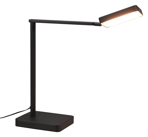 Lampada da Tavolo da Interno a LED in Metallo Nero Opaco