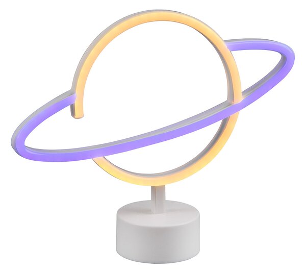 Lampada da Tavolo da Interno a LED in Plastica Bianco