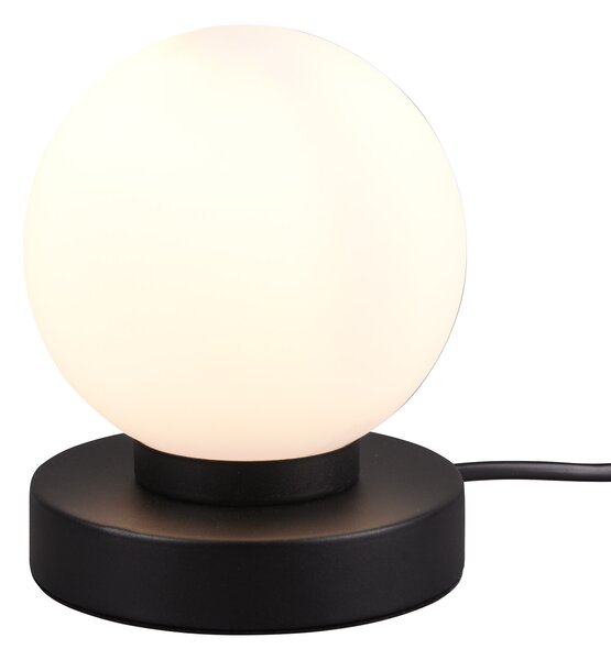 Lampada da Tavolo da Interno Attacco E14 in Metallo Nero Opaco