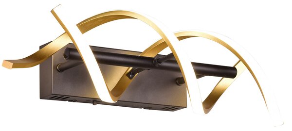 Applique da Interno a LED in Alluminio Ottone Opaco