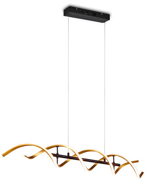 Lampada a Sospensione da Interno a LED in Alluminio Oro