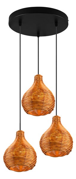 Lampada a Sospensione da Interno Attacco E14 in Tessuto Naturale
