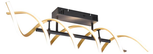 Lampada a Sospensione da Interno a LED in Alluminio Ottone Opaco