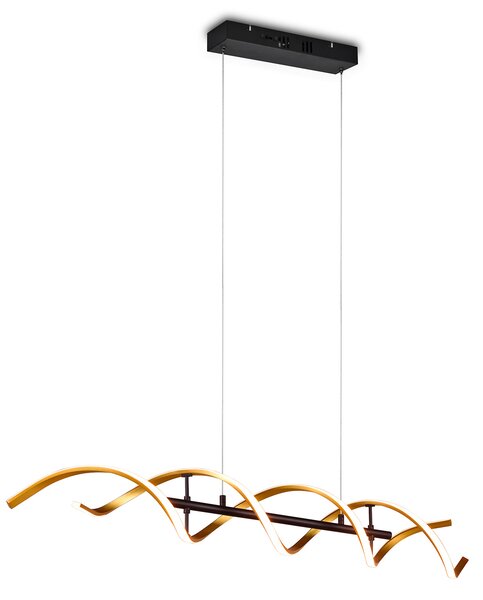 Lampada a Sospensione da Interno a LED in Alluminio Oro
