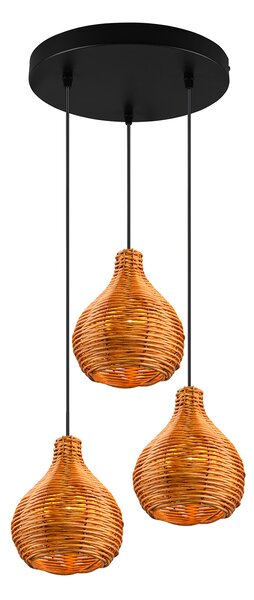 Lampada a Sospensione da Interno Attacco E14 in Tessuto Naturale