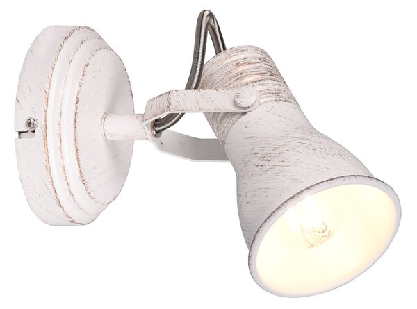 Applique da Interno Attacco E14 in Metallo Bianco antico