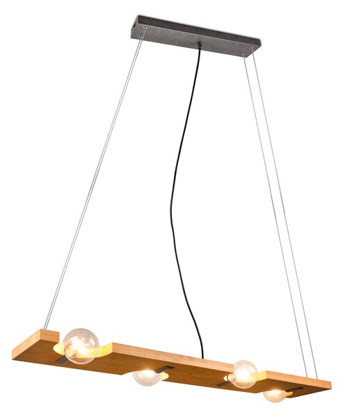 Lampada a Sospensione da Interno Attacco E27 in Legno naturale Naturale