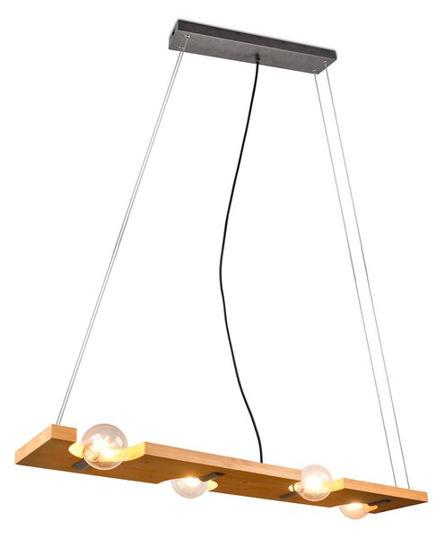 Lampada a Sospensione da Interno Attacco E27 in Legno naturale Naturale