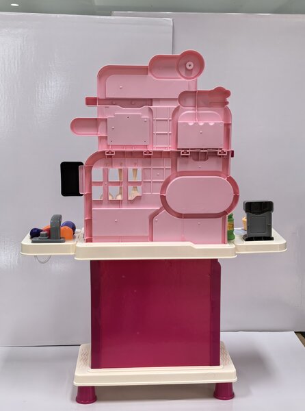 AIYAPLAY Cucina Giocattolo per Bambini con Luci, Suoni, Fornello, Lavello, Rubinetto, Cappa, Accessori, 3-6 Anni, Rosa | Aosom Italy