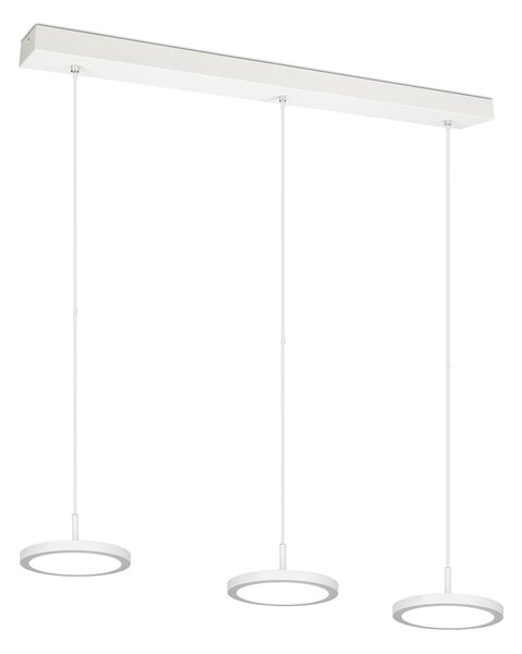 Lampada a Sospensione da Interno a LED in Metallo Bianco Opaco