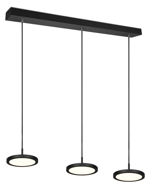 Lampada a Sospensione da Interno a LED in Metallo Nero Opaco