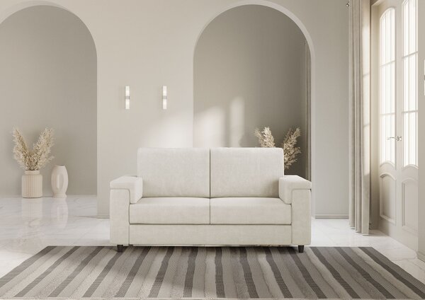 Divano 2 Posti 148x85x85 cm Marrak in Tessuto Latte