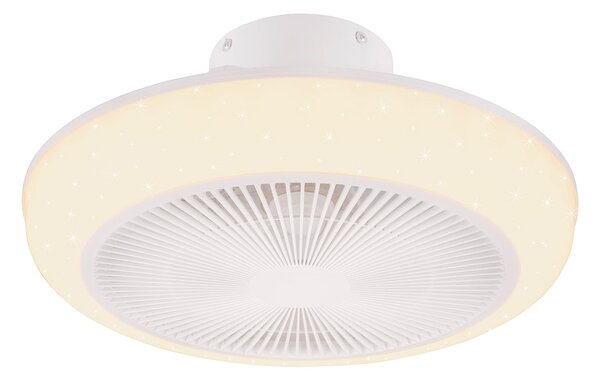 Plafoniera con Ventilatore da Interno a LED Ø46 cm Plastica Stella