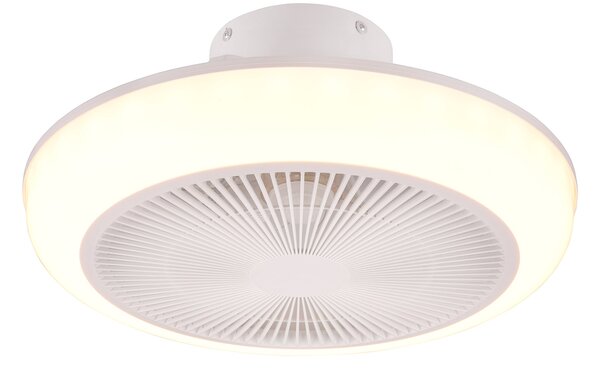 Plafoniera con Ventilatore da Interno a LED Ø46 cm Plastica Bianca