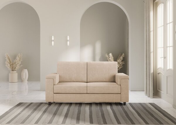 Divano 2 Posti 148x85x85 cm Marrak in Tessuto Beige