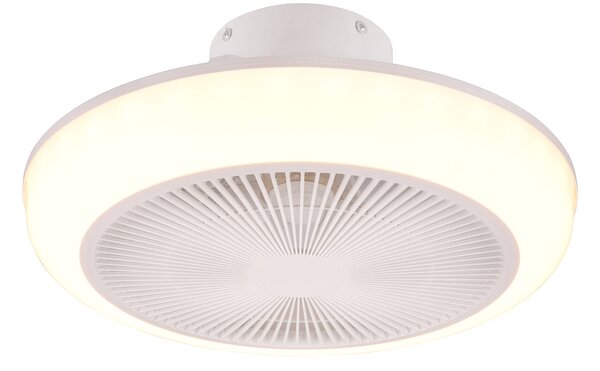 Plafoniera con Ventilatore da Interno a LED Ø46 cm Plastica Bianca