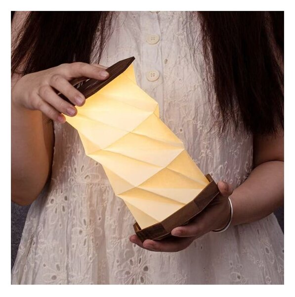 Decorazione luminosa colore naturale scuro con ricarica USB ø 12 cm Twist Hexagon – Gingko