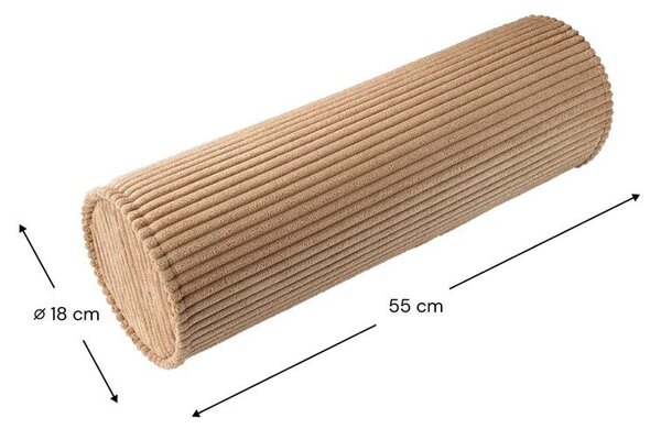 Cuscino per divano da bambini marrone con rivestimento in velluto a coste Roll – Wigiwama