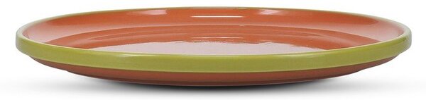 Piatto verde/arancione in gres ø 26 cm Duo – ONA