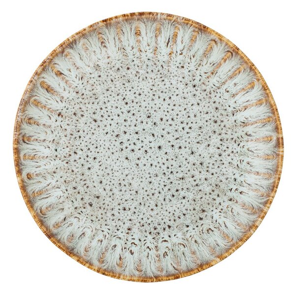 Piatto da portata blu e beige in gres ø 17 cm Fleur – Bloomingville