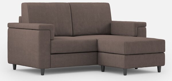 Divano 2 Posti con Pouf 148x155x85 cm Marrak in Tessuto Talpa