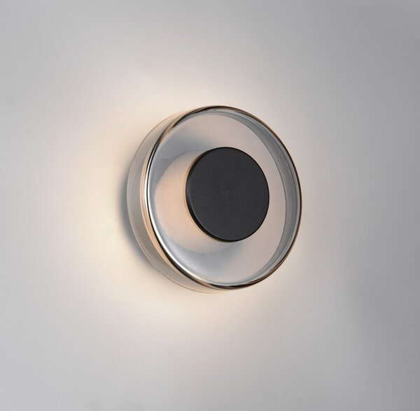 Lampada da parete LED nera opaca con intensità regolabile ø 22 cm Celeste – Trio