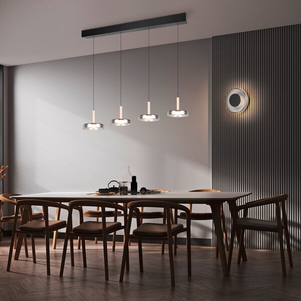 Lampada da parete LED nera opaca con intensità regolabile ø 22 cm Celeste – Trio