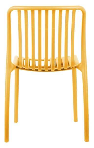 Sedia da pranzo gialla in plastica Glee – Leitmotiv