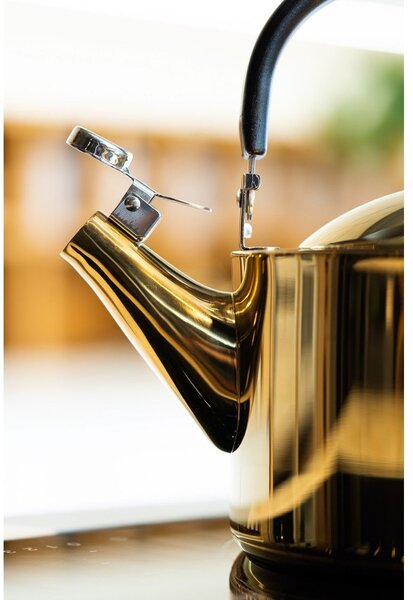 Bollitore oro lucido in acciaio inox 1,5 l Diamante – Vialli Design