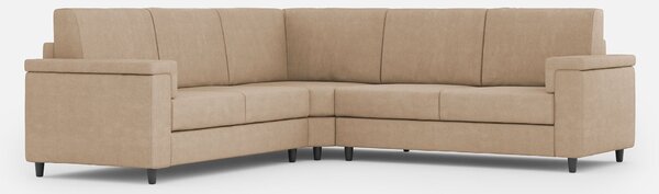 Divano Angolare 5 Posti 226x226x85 cm Marrak in Tessuto Beige