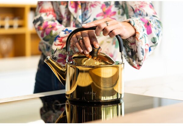 Bollitore oro lucido in acciaio inox 1,5 l Diamante – Vialli Design