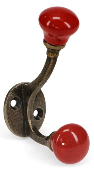 Attaccapanni da parete rosso in metallo 3 cm – Rex London