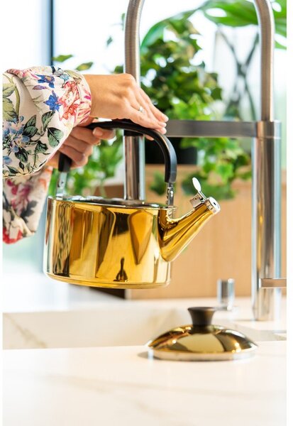 Bollitore oro lucido in acciaio inox 1,5 l Diamante – Vialli Design