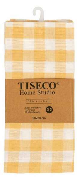 Set di strofinacci in cotone 2 pz 50x70 cm Gingham – Tiseco Home Studio