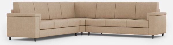 Divano Angolare 7 Posti 286x286x85 cm Marrak in Tessuto Beige