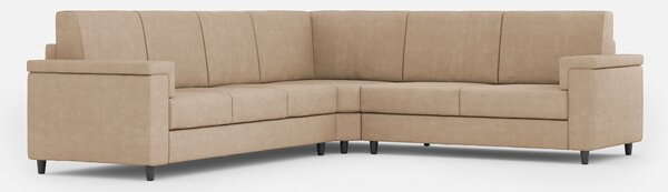 Divano Angolare 6 Posti 286x226x85 cm Marrak in Tessuto Beige