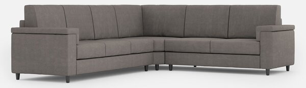 Divano Angolare 6 Posti 286x226x85 cm Marrak in Tessuto Grigio