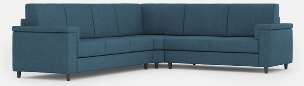 Divano Angolare 6 Posti 286x226x85 cm Marrak in Tessuto Avio