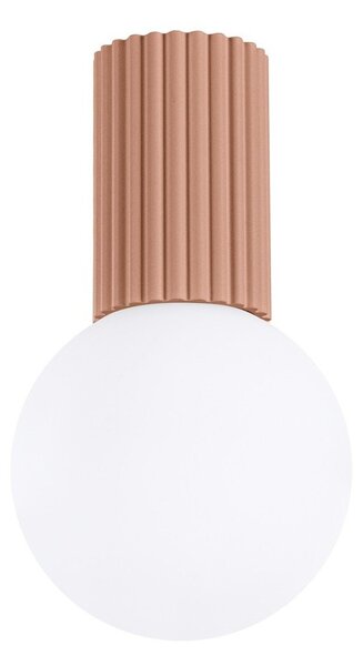Plafoniera marrone chiaro con paralume in vetro ø 12 cm Orbital – Sollux