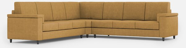 Divano Angolare 7 Posti 286x286x85 cm Marrak in Tessuto Ocra