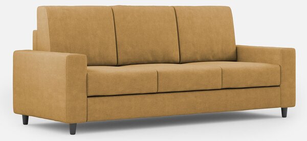 Divano 3 Posti 208x85x85 cm Sakar in Tessuto Ocra