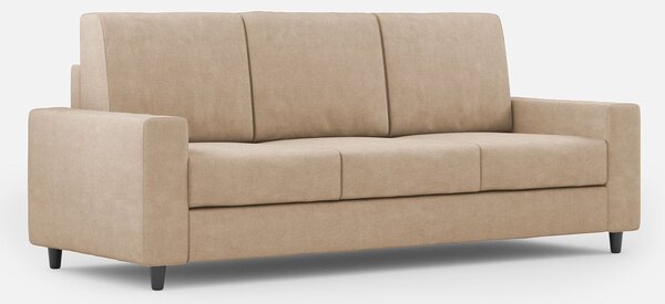 Divano 3 Posti 208x85x85 cm Sakar in Tessuto Beige